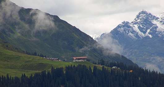 De Kapell Alp, eindpunt van de Hochjoch Bahn