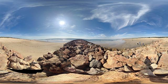 360° VR panorama panorama vanaf de eerste pier.
