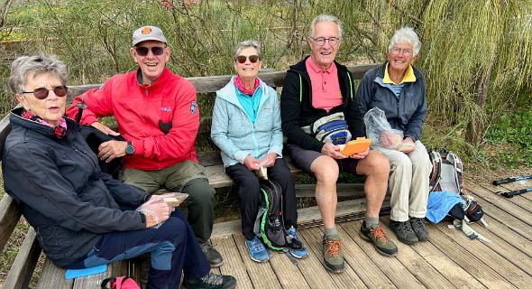 Lunch op de loopbrug