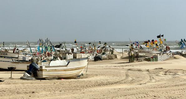 De vissersboten in Monte Gordo
