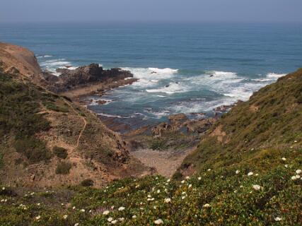 Dit ravijn vonden we te diep, daarom zijn we via dezelfde weg teruggelopen
