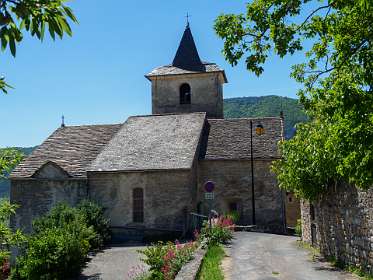 De kerk van Mostuéjouls