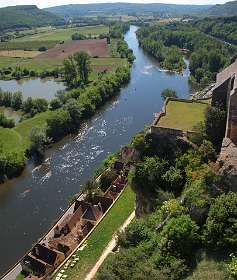De Dordogne gezien vanaf het kasteel