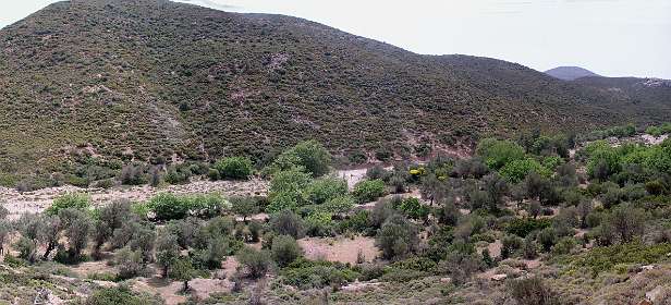 Panorama van de Malagiotis vallei