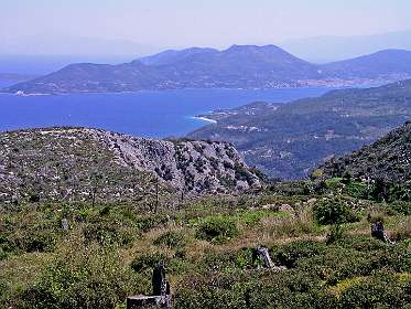 Baai voor de stad Samos