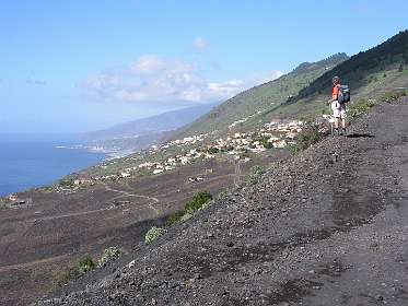 Uitzicht na  Roque Teneguia in de richting van Puerte Naos
