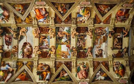 Rome<br>Fresco's van Michelangelo in de Sixtijnse Kapel