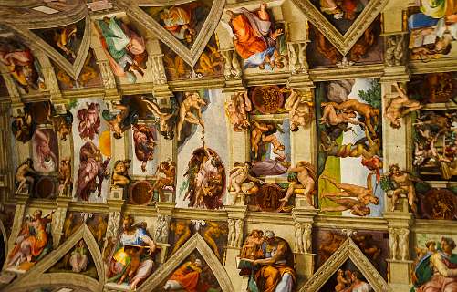 Rome<br>Het plafond van de Sixtijnse Kapel
