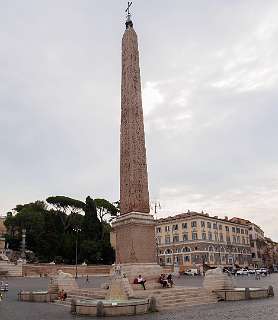 Rome<br>De Obelisk op het Piazza del Popolo