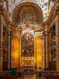 Rome<br>Interieur San Carlo al Corso kerk