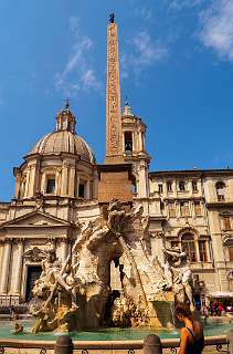 Rome<br>Fontana dei Quattro, de vierstromen fontein op het Piaza Navona