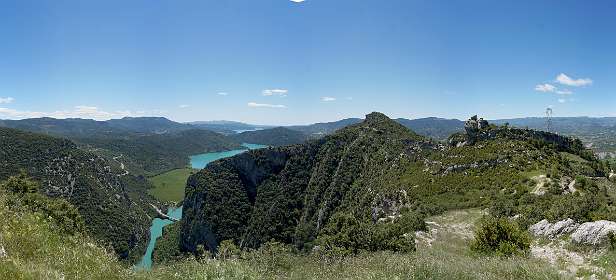 360 graden panorama vanaf het Castillo de Samitier