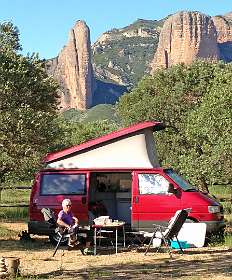 De camping bij Murillo de Gállego