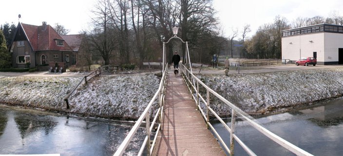 180° panorama bij het  linker bruggetje over het kanaal Almelo-Nordhorn