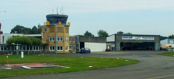 De verkeerstoren van het vliegveld Vreden-Stadtlohn